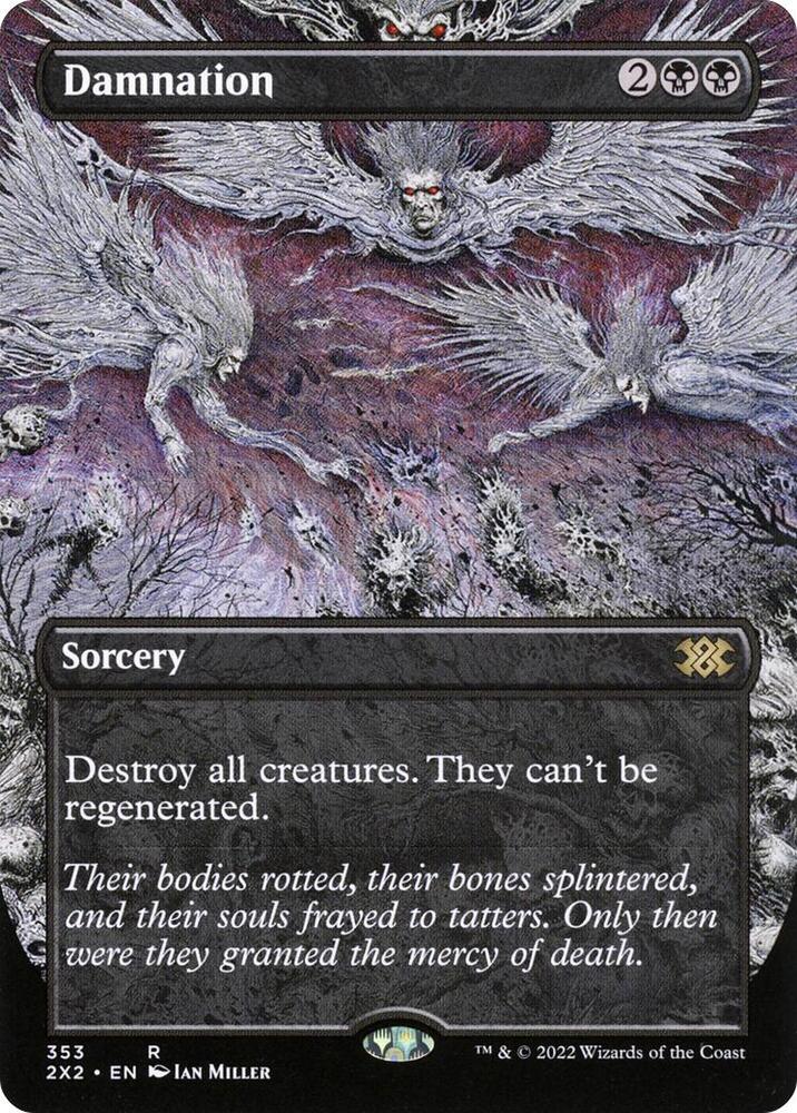 MTG Double Masters 2022 353 Damnation (Borderless) R NM