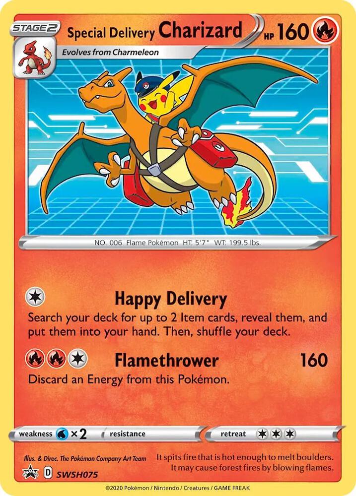 2019 Pokemon SWSH: Sword & Shield Promo Cards SWSH075 Special Delivery Charizard