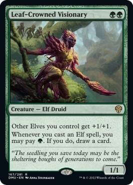 MTG Dominaria United 167 Leaf-Crowned Visionary R NM
