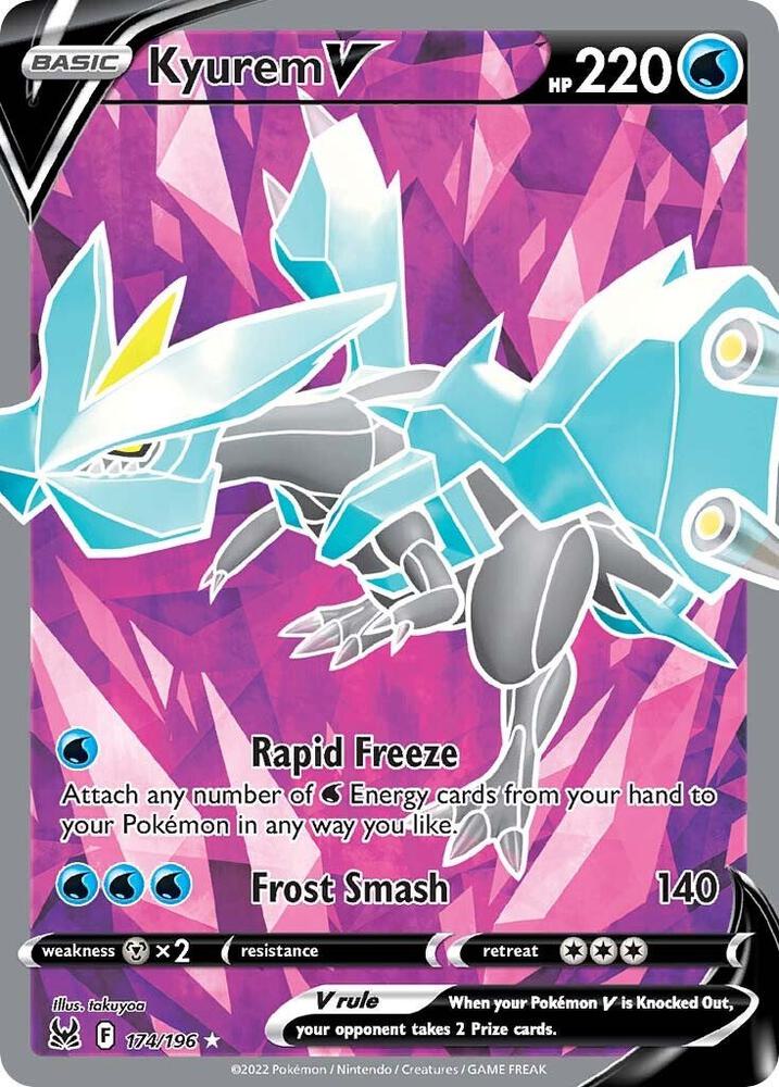 2022 Pokemon SWSH11: Lost Origin 174/196 Kyurem V (Full Art) Ultra Rare
