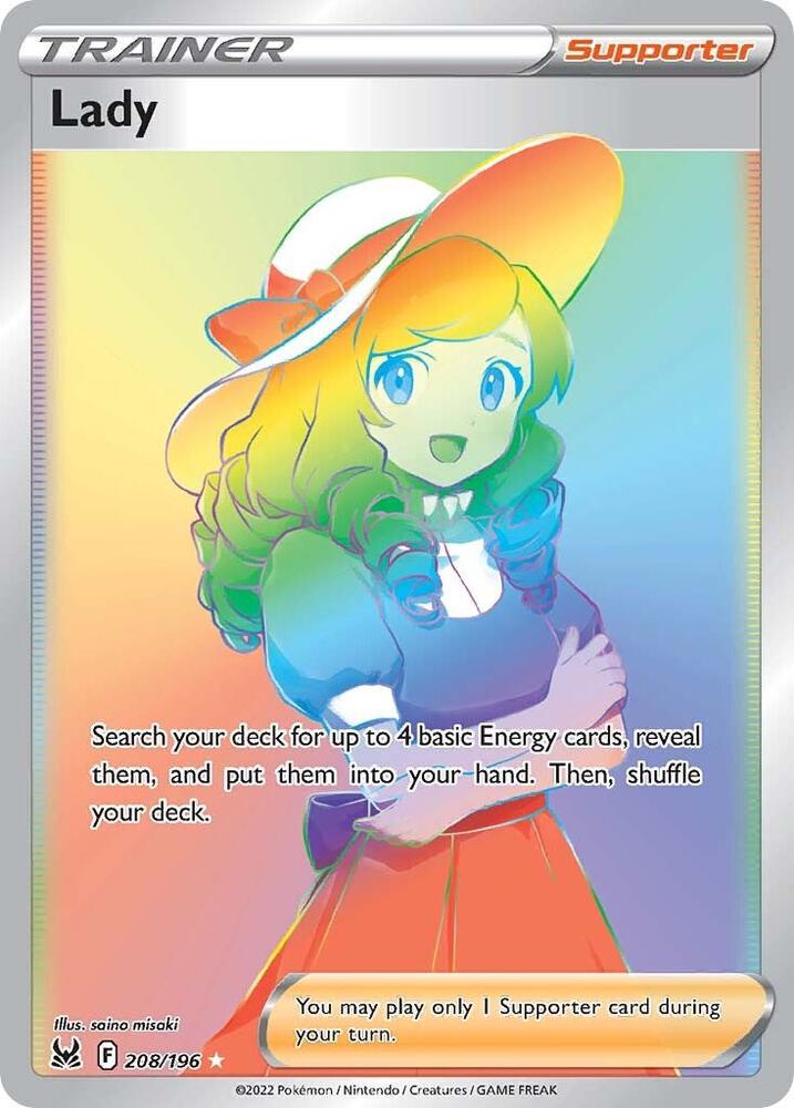 2022 Pokemon SWSH11: Lost Origin 208/196 Lady (Secret) Secret Rare
