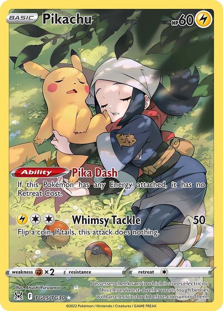 2022 Pokemon SWSH11: Lost Origin Trainer Gallery TG05/TG30 Pikachu Ultra Rare