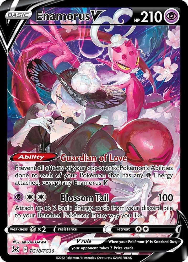 2022 Pokemon SWSH11: Lost Origin Trainer Gallery TG18/TG30 Enamorus V Ultra Rare