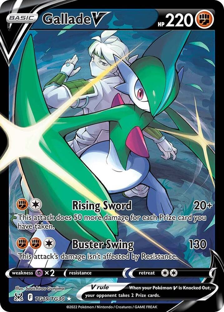 2022 Pokemon SWSH11: Lost Origin Trainer Gallery TG19/TG30 Gallade V Ultra Rare