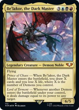 MTG Universes Beyond: Warhammer 40,000 172 Be'lakor, the Dark Master M NM Foil