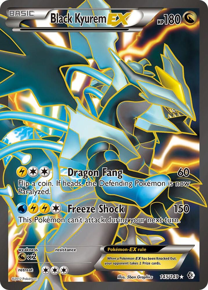 Black Kyurem EX 145/149 (Boundaries Crossed)  - Holofoil