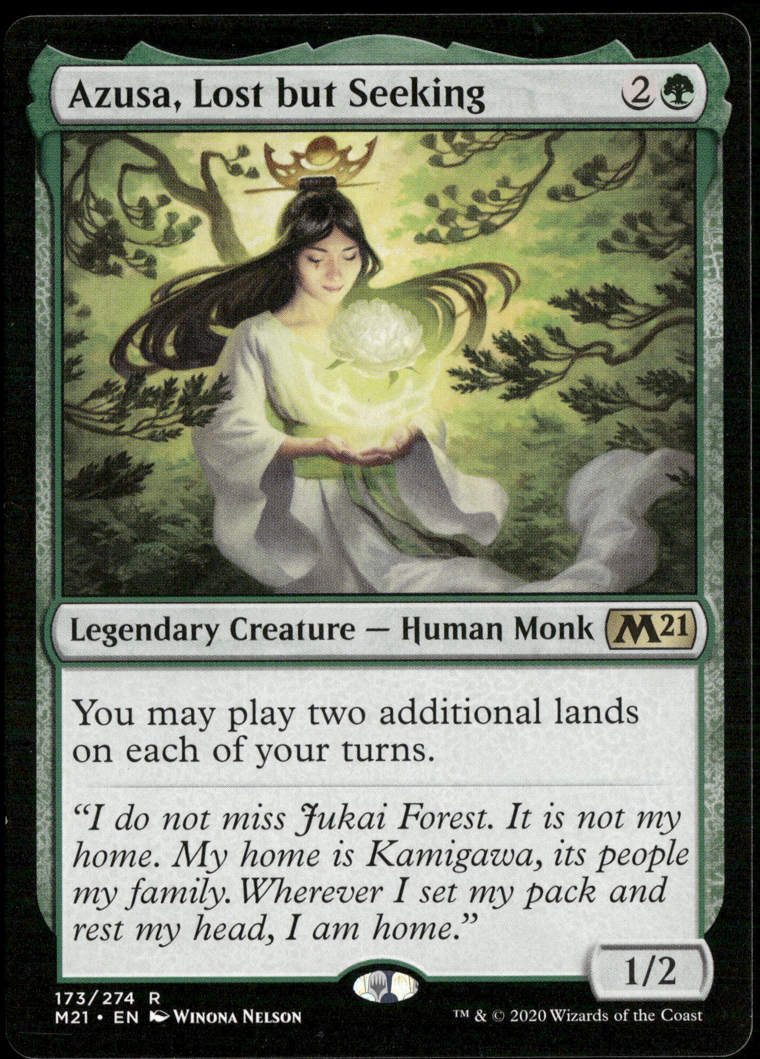 Magic The Gathering Core Set 2021 173 Azusa, Lost but Seeking R NM