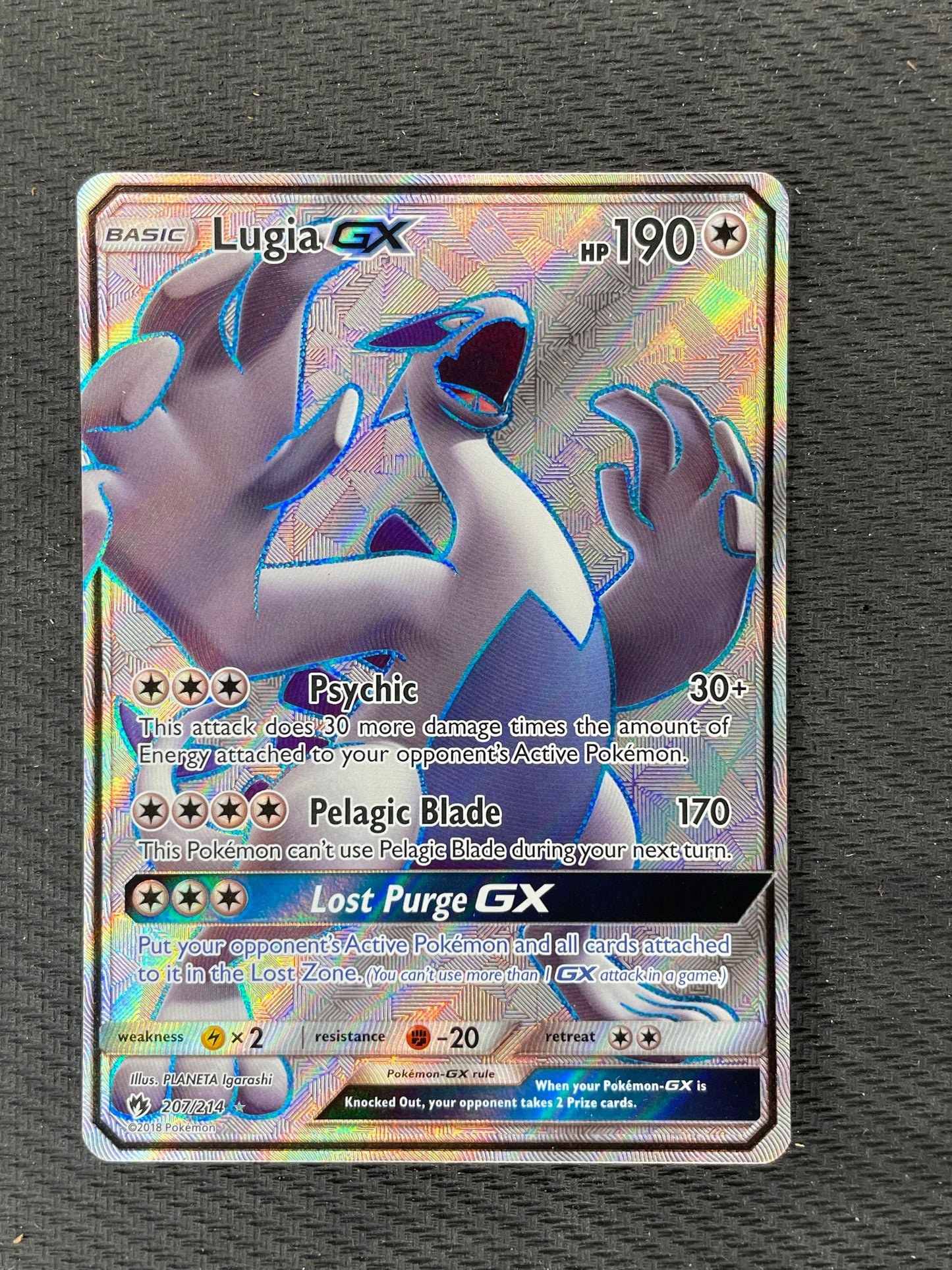 2018 Pokemon Lost Thunder 207/214 Lugia Gx Full Art Light Play – Mint ...