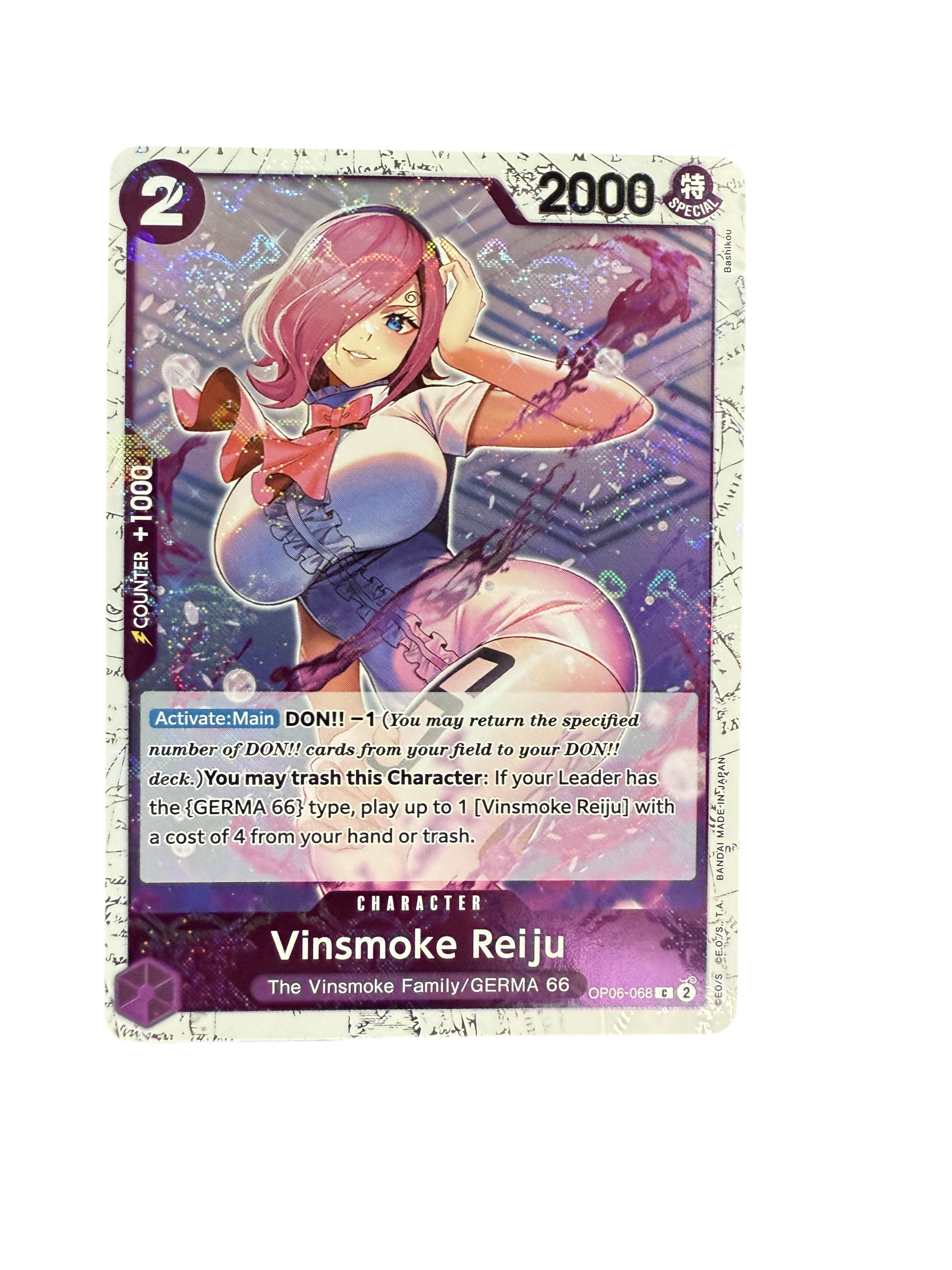 One Piece TCG OP06-068 Vinsmoke Reiju PRB01 Pirate Skull Foil One Piece TCG OP06-068 Vinsmoke Reiju PRB01 Pirate Skull Foil