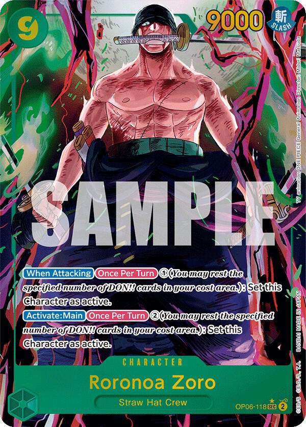 Roronoa Zoro OP06-118 (Wings of the Captain)  - Alternate Art Foil