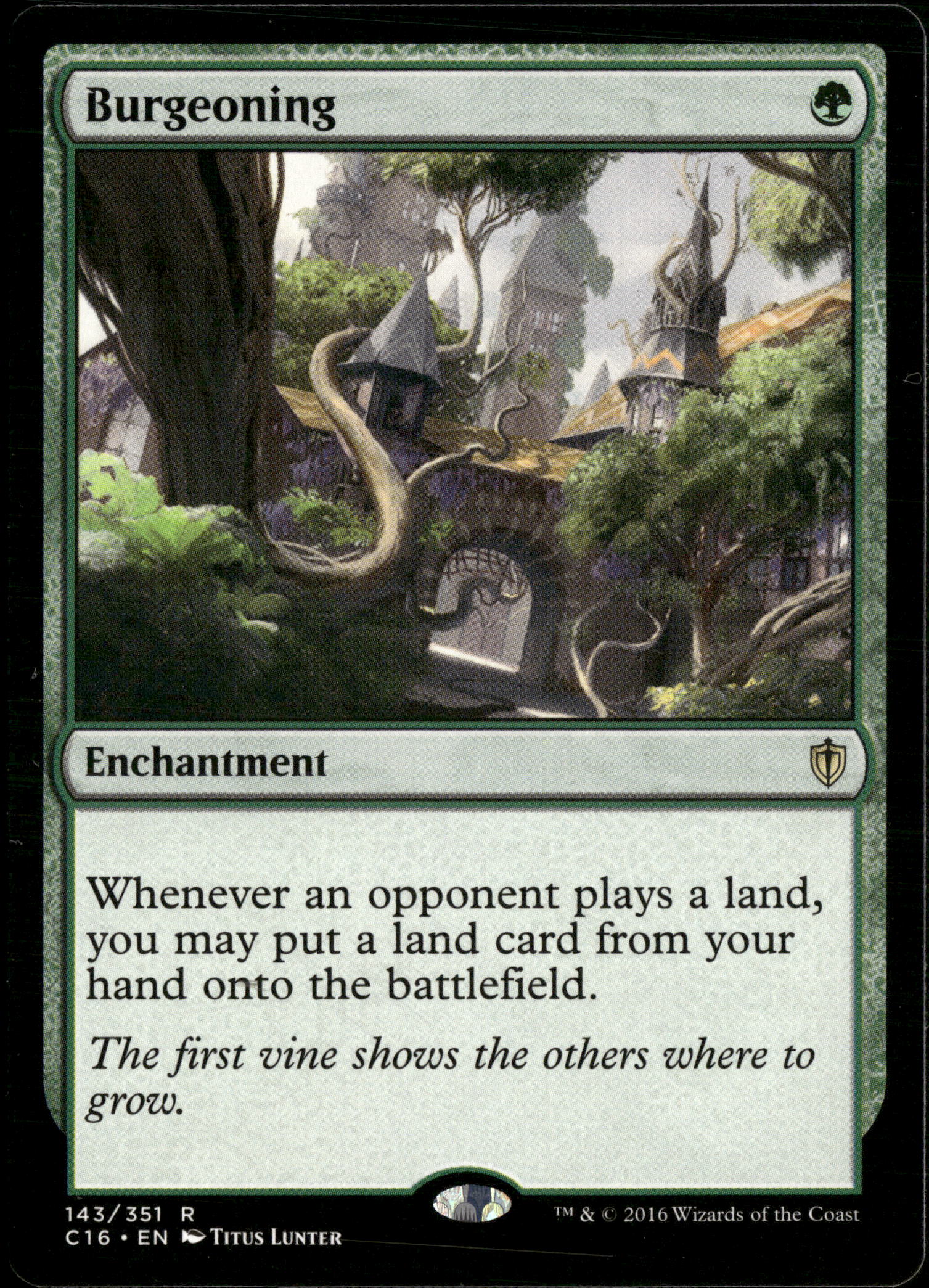 Magic The Gathering Commander 2016  143 Burgeoning R NM