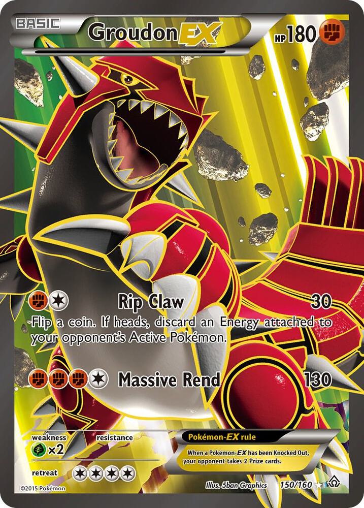 Groudon EX 150/160 (XY - Primal Clash)  - Holofoil