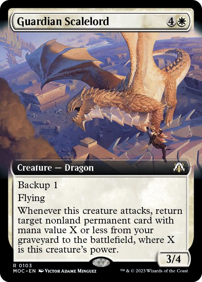 Guardian Scalelord 103/444 (Commander: March of the Machine)  - Extended Art