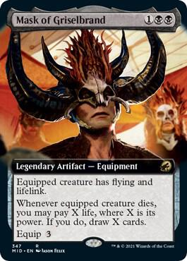 Mask of Griselbrand Extended Art 347/277 (Innistrad: Midnight Hunt)  - Foil