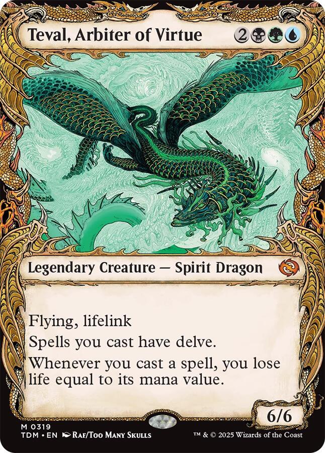 Teval, Arbiter of Virtue 319/291 (Tarkir: Dragonstorm)  - Showcase Foil