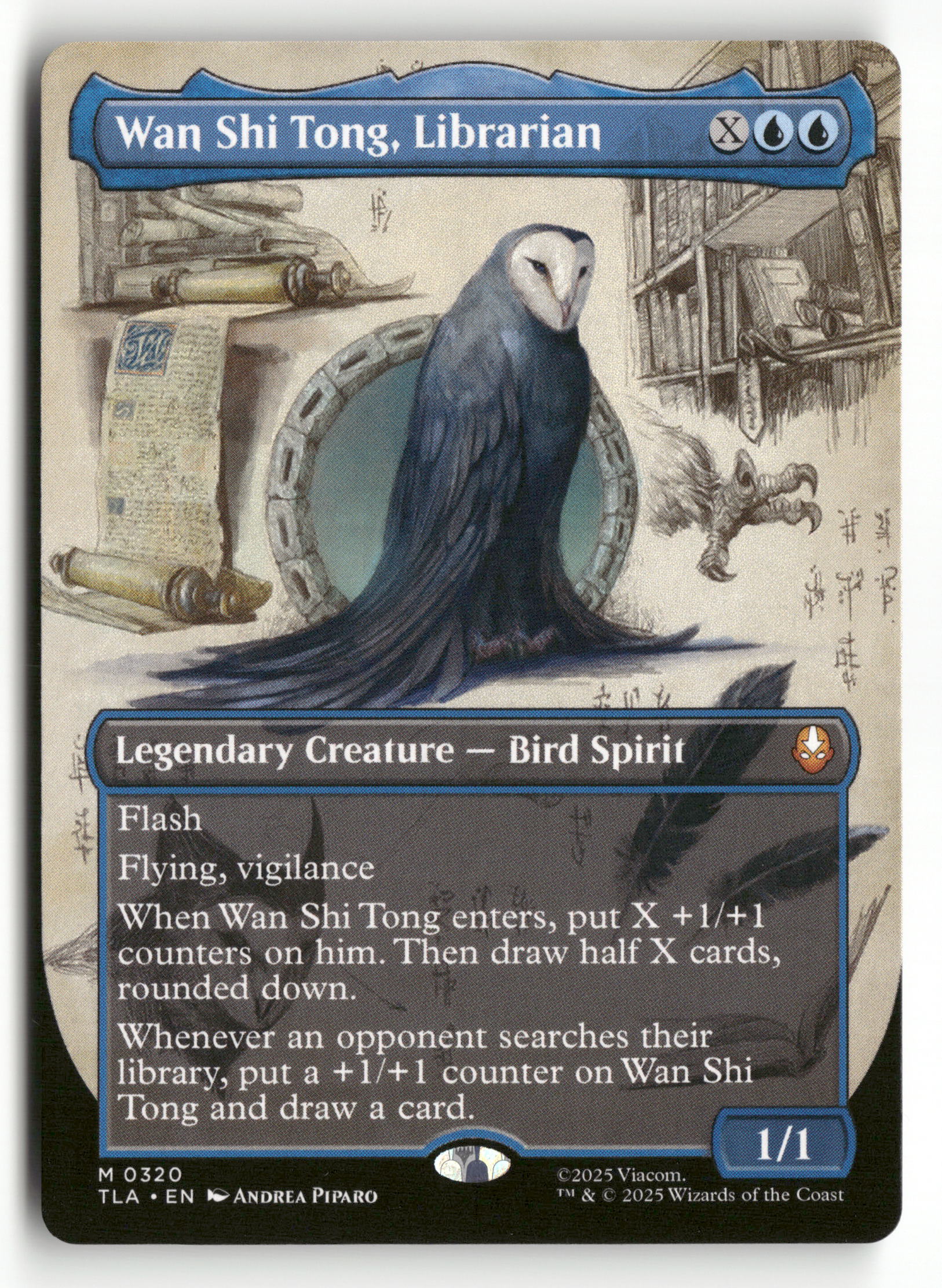 MTG Avatar: The Last Airbender 320 Wan Shi Tong, Librarian (Borderless) 
