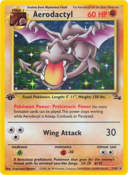 Aerodactyl 01/62 (Fossil)  - Unlimited Holofoil