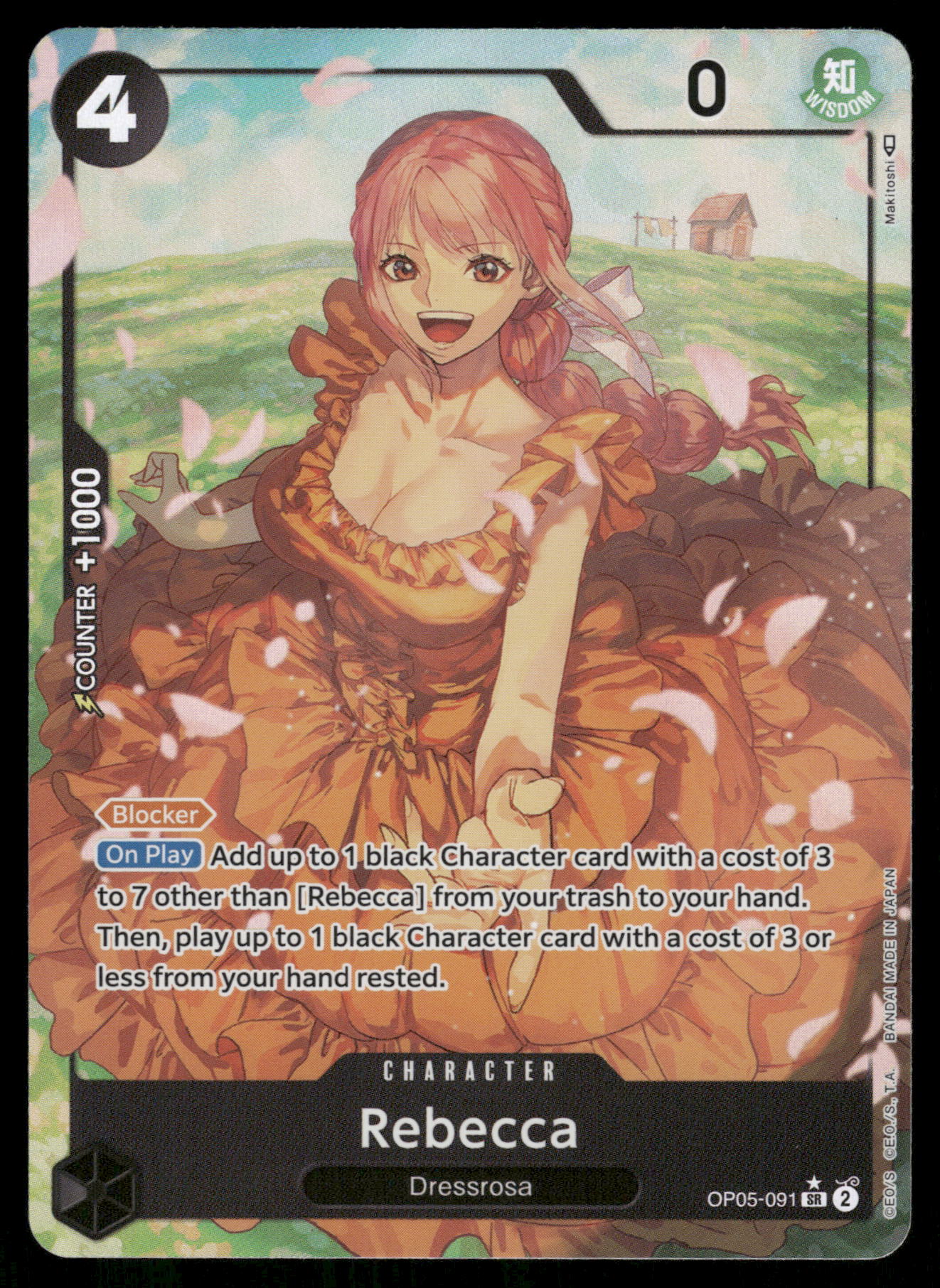 One Piece TCG OP05-091 Rebecca Alternate Art One Piece TCG OP05-091 Rebecca Alternate Art