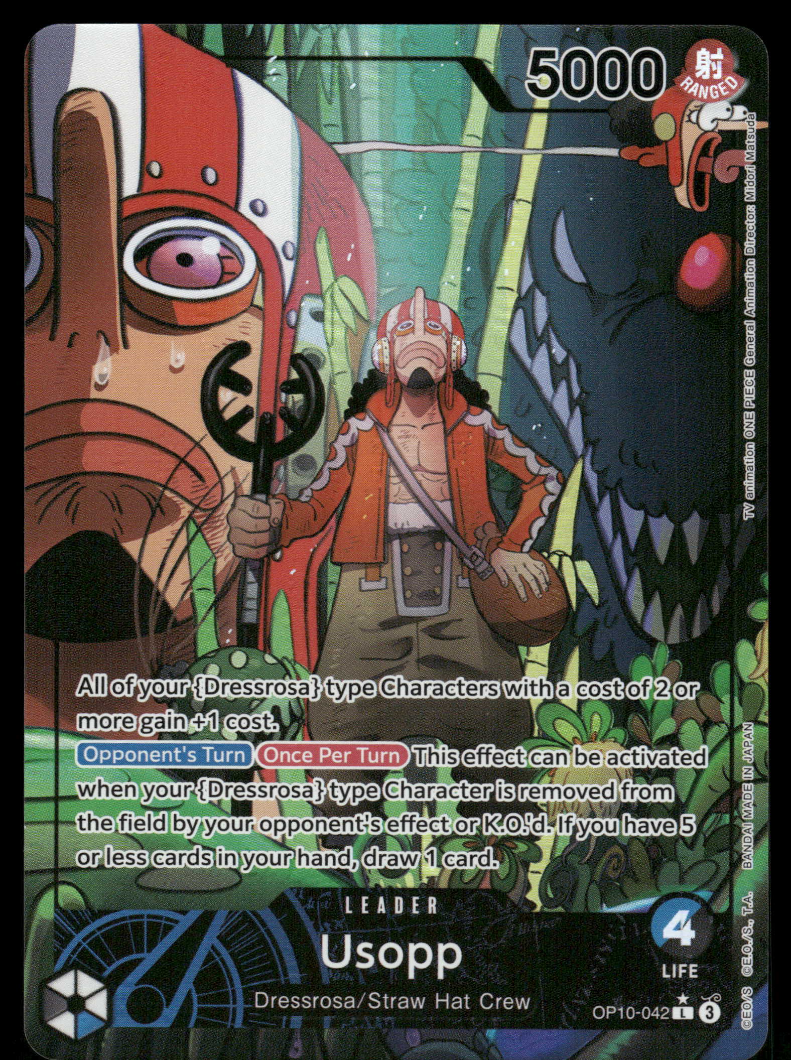 One Piece TCG OP10-042 Usopp Alternate Art Leader One Piece TCG OP10-042 Usopp Alternate Art Leader