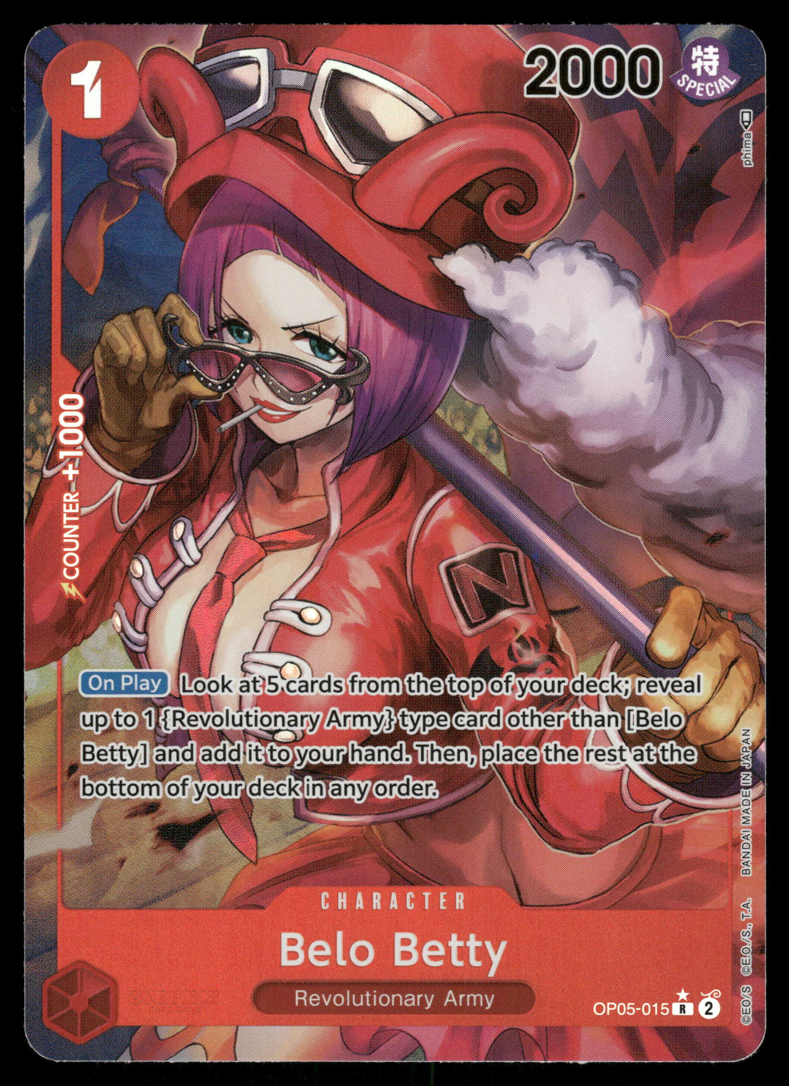 One Piece TCG Awaking of the New Era OP05-015 Belo Betty Alternate Art One Piece TCG Awaking of the New Era OP05-015 Belo Betty Alternate Art