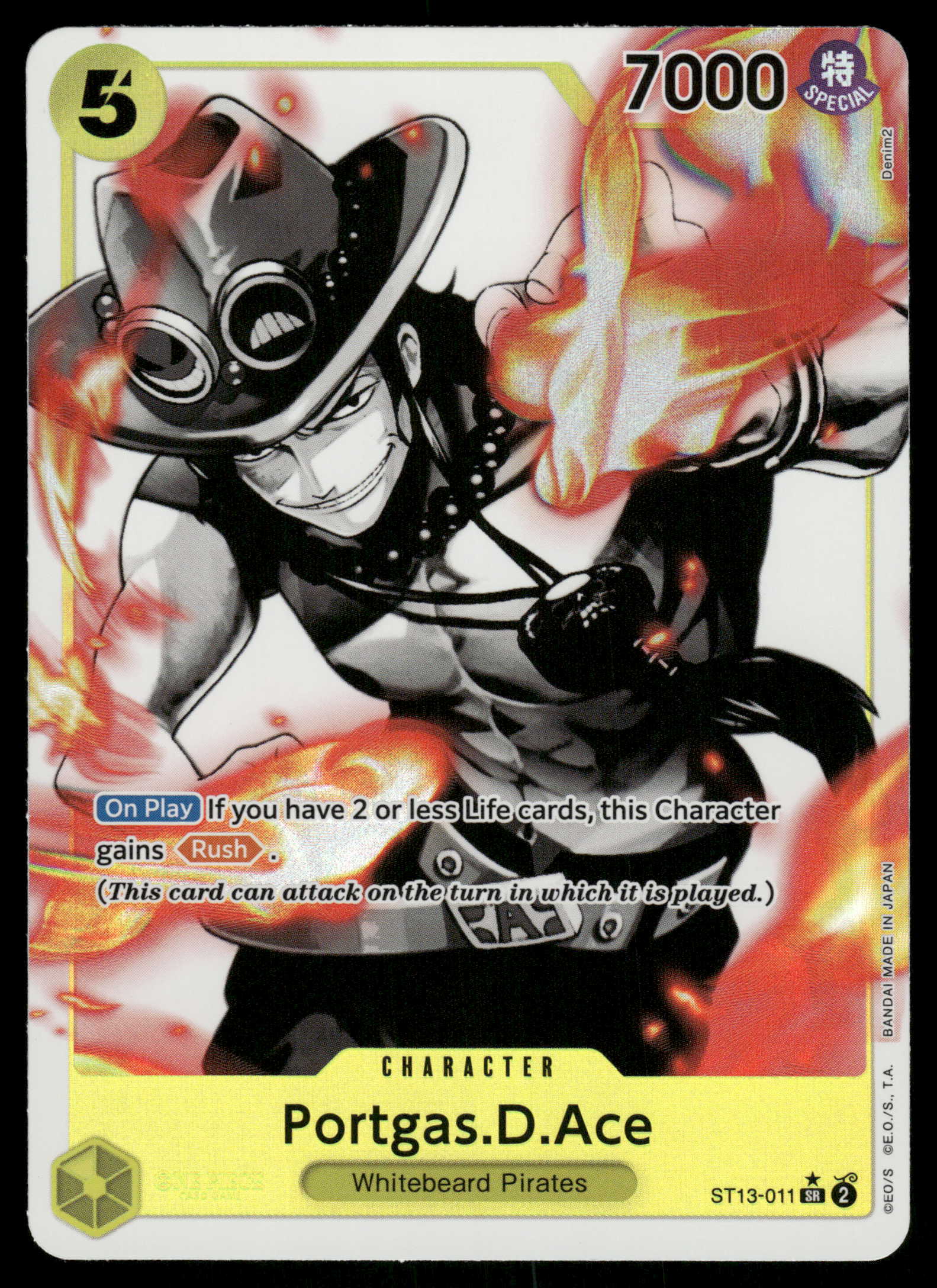 One Piece TCG ST13-011 Portgas.D.Ace Alternate Art 3 Brothers Starter One Piece TCG ST13-011 Portgas.D.Ace Alternate Art 3 Brothers Starter