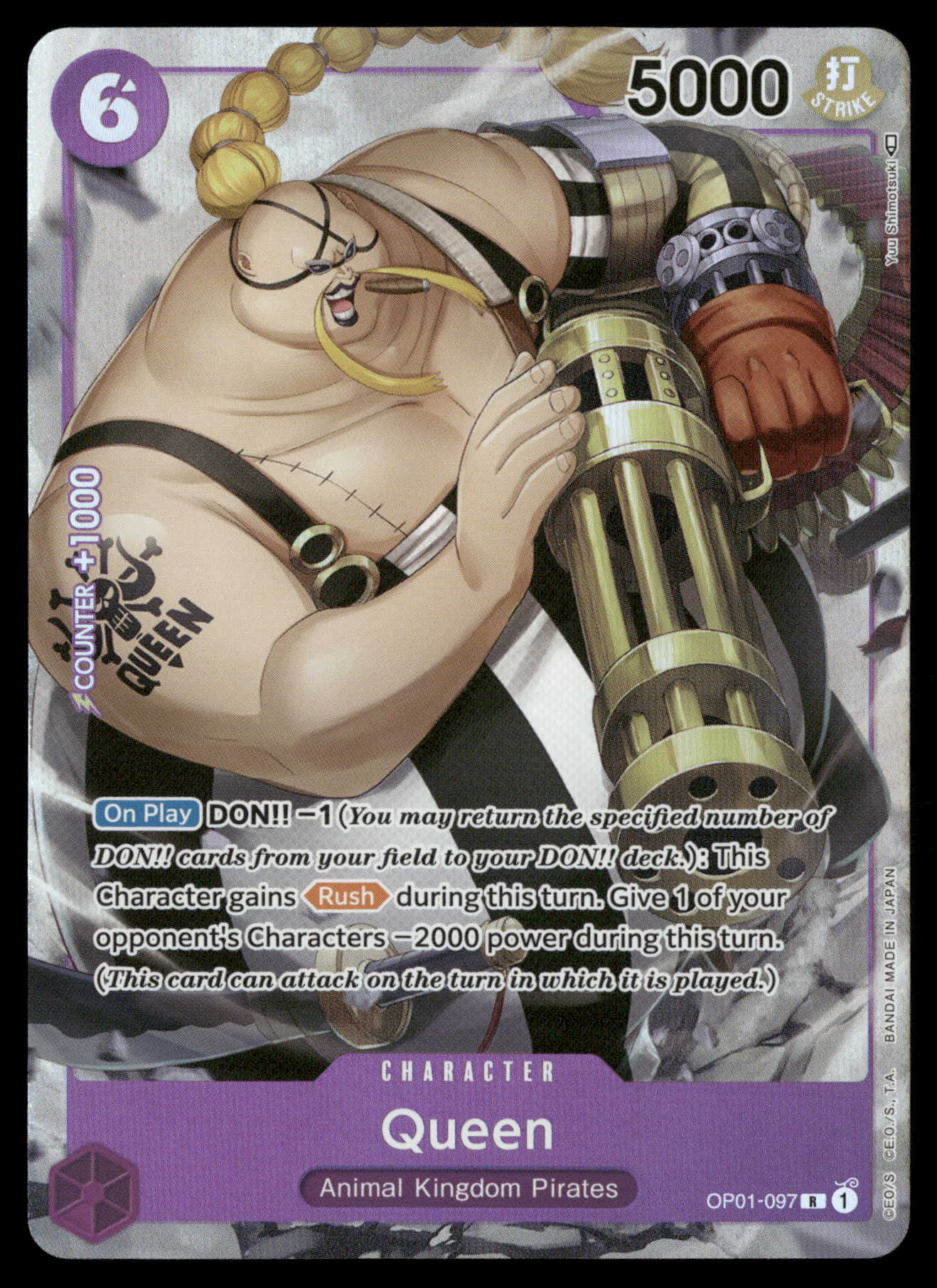 One Piece TCG OP01-097 Queen Alternate Art One Piece TCG OP01-097 Queen Alternate Art