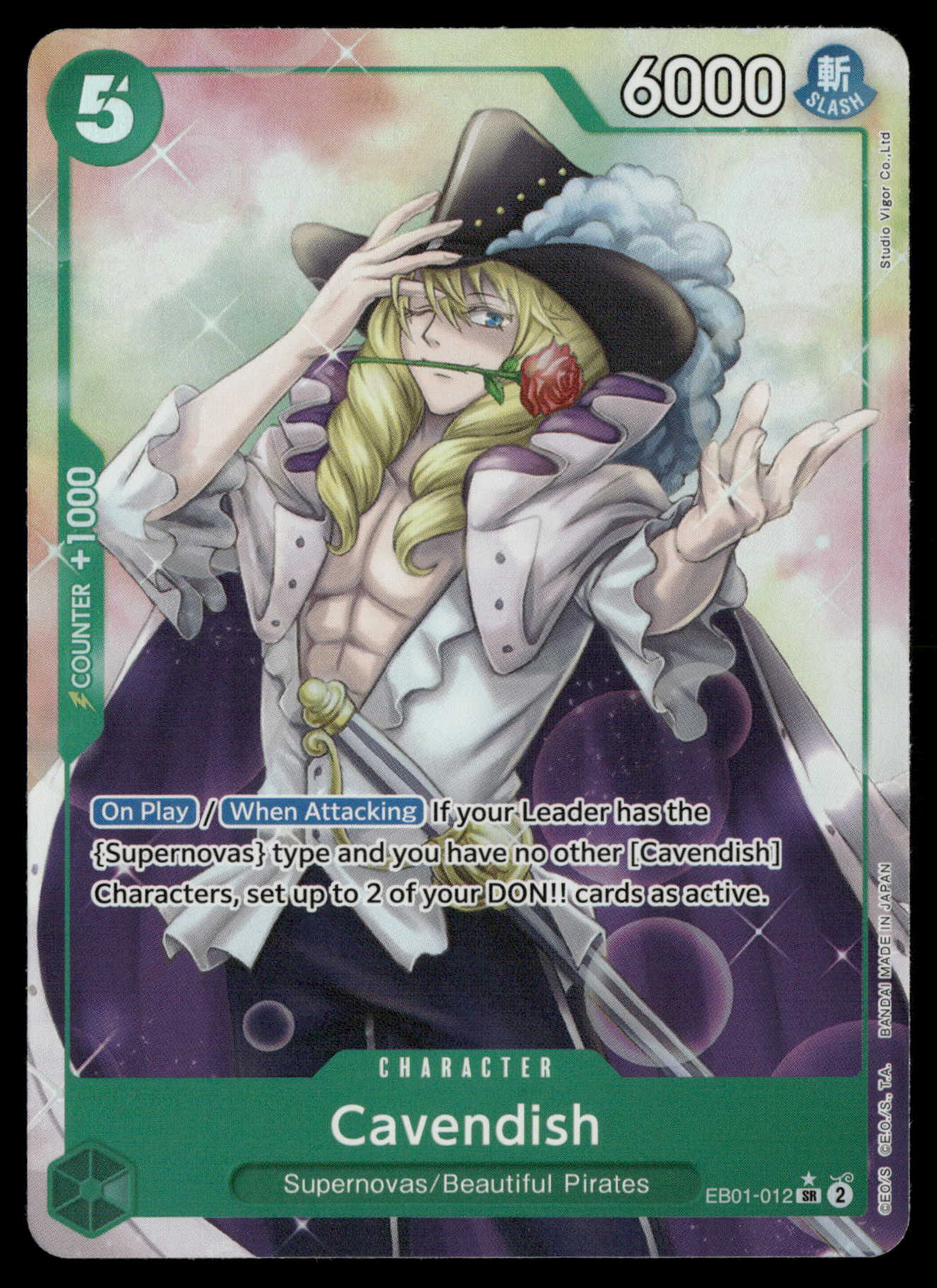 cavendish one piece card game One Piece TCG EB01-012 Cavendish Alternate Art
