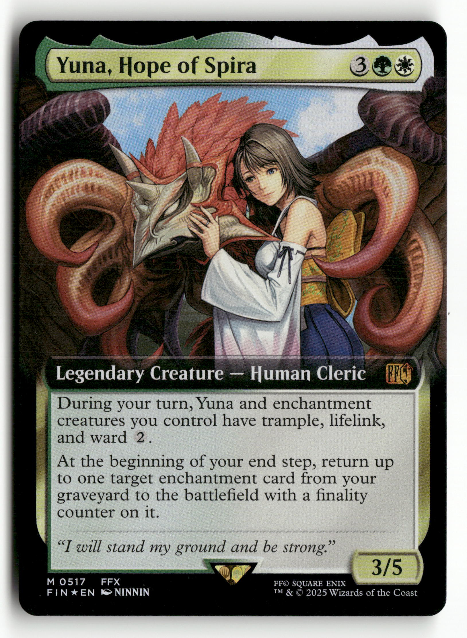 2025 MTG Magic The Gathering FINAL FANTASY 517 Yuna, Hope of Spira Extended Art 2025 MTG Magic The Gathering FINAL FANTASY 517 Yuna, Hope of Spira Extended Art