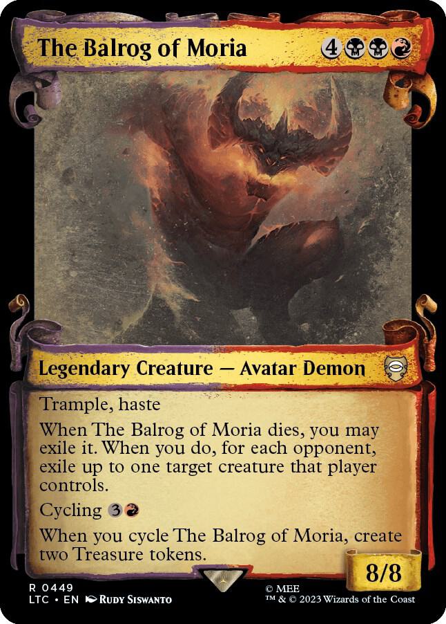 The Balrog of Moria Showcase Scrolls 449 (Commander: The Lord of the Rings: Tales of Middle-earth)  - Showcase Scroll