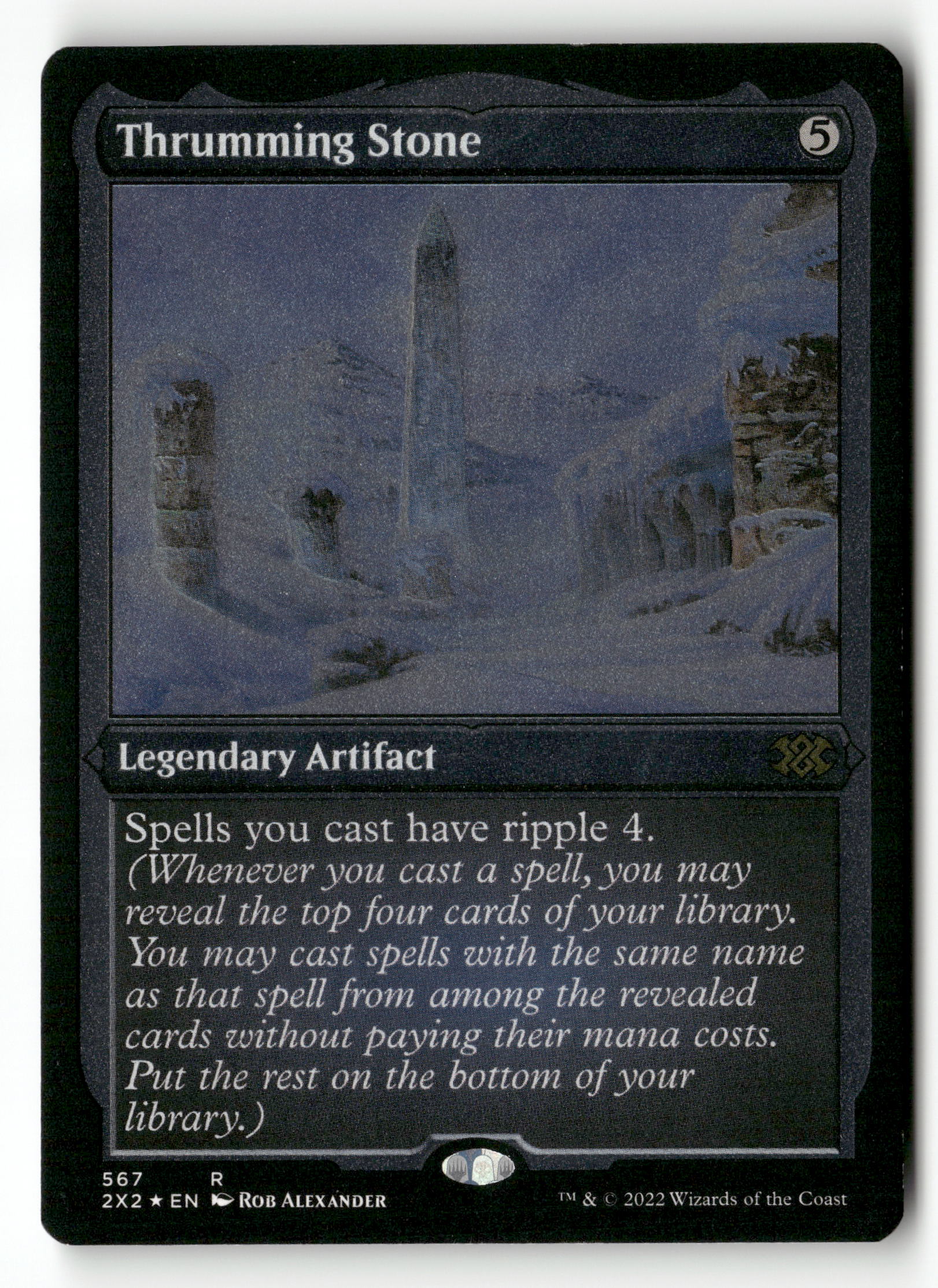MTG Double Masters 2022 567 Thrumming Stone (Foil Etched) R NM