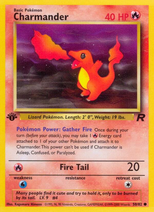 Charmander 50/82 (Team Rocket)  - 1st Edition