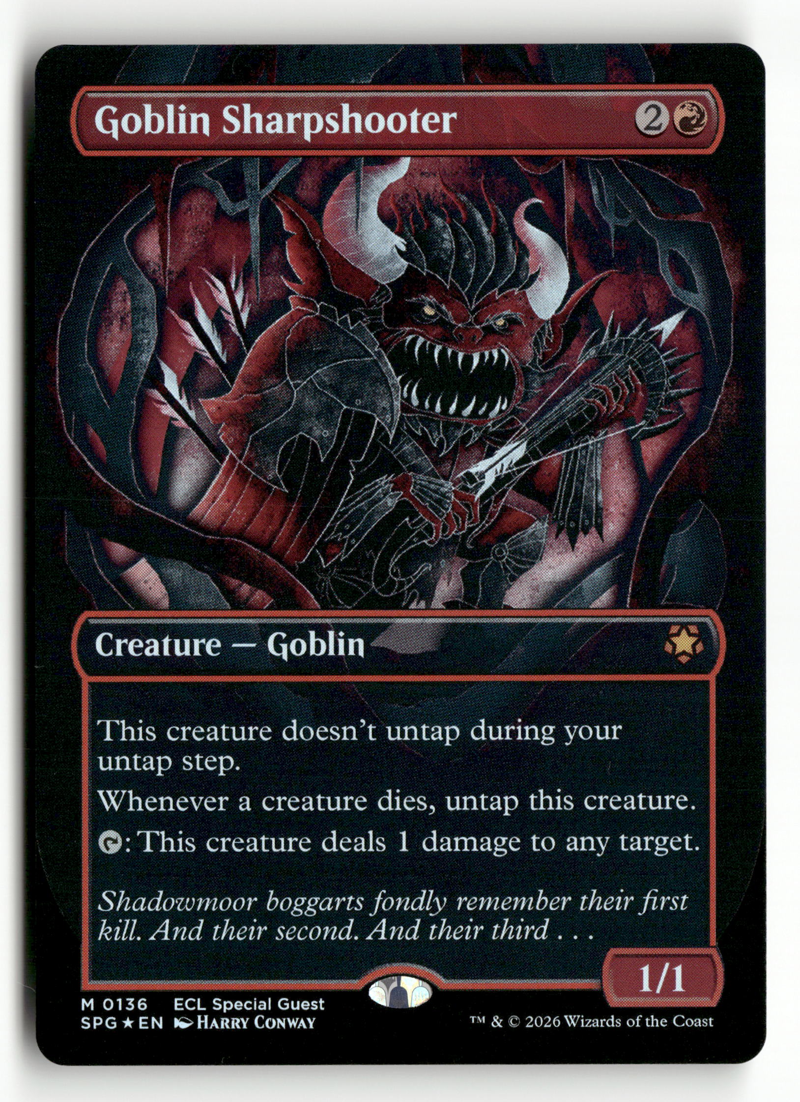 MTG Special Guests 136 Goblin Sharpshooter (Borderless) M NM FOIL