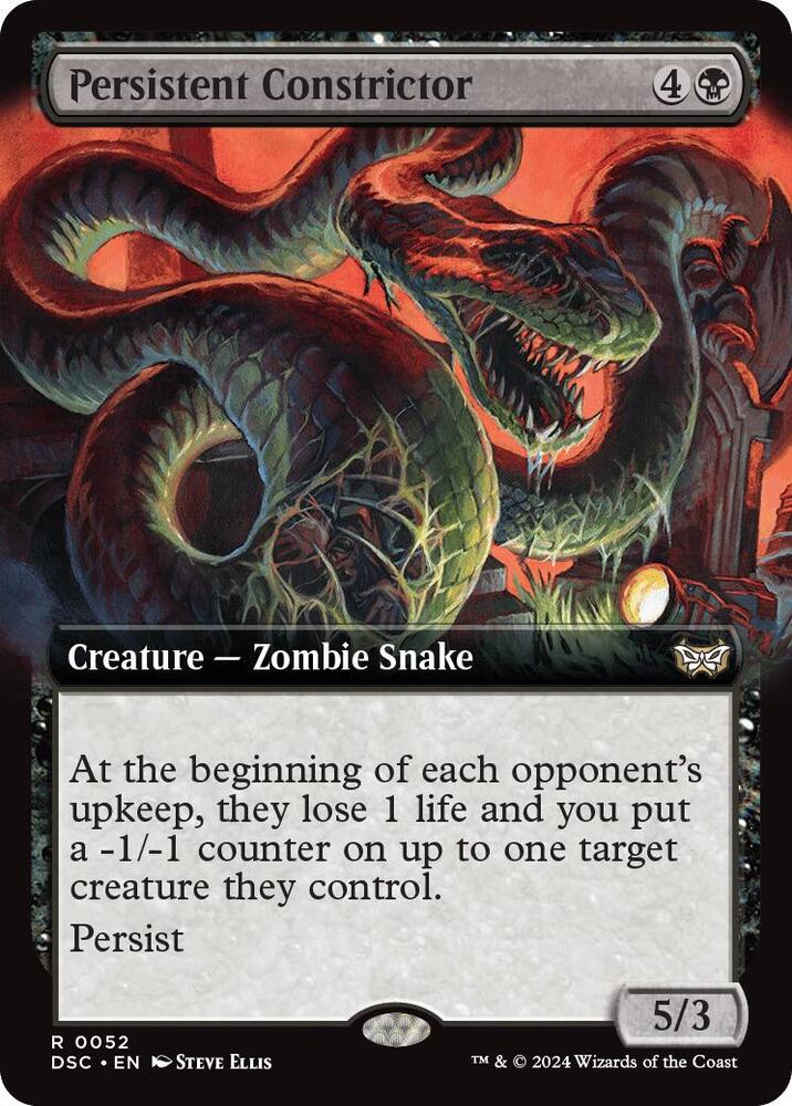 Persistent Constrictor 52 (Commander: Duskmourn: House of Horror)  - Extended Art