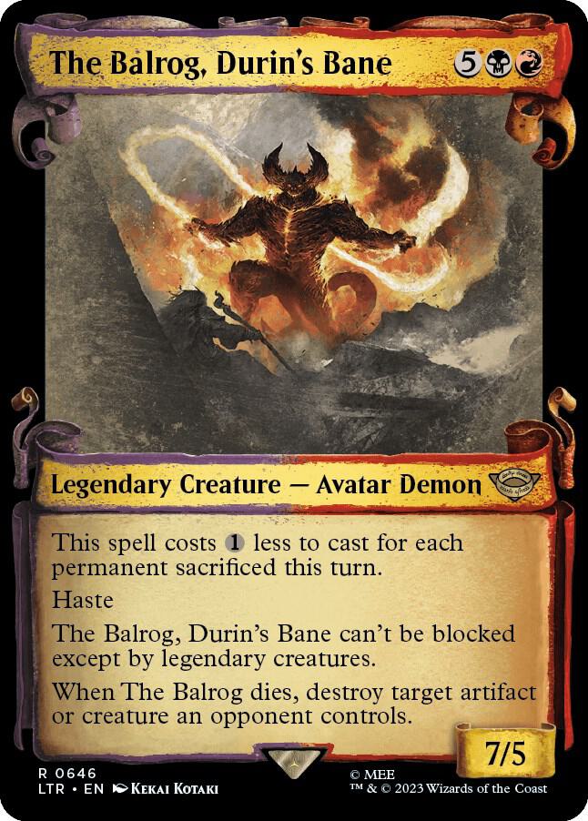 The Balrog, Durin's Bane 646 (Universes Beyond: The Lord of the Rings: Tales of Middle-earth)  - Showcase Scroll Foil