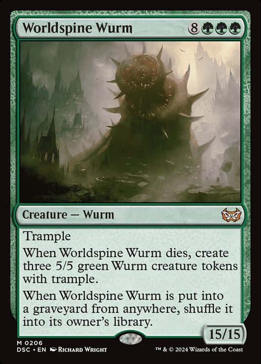 Worldspine Wurm 206/40 (Commander: Duskmourn: House of Horror) 