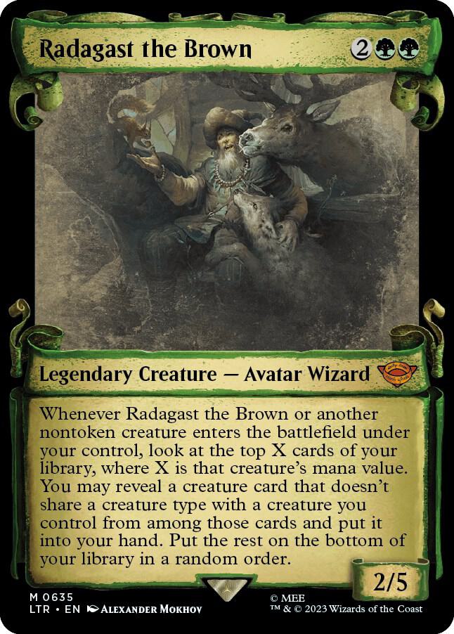 Radagast the Brown 635 (Universes Beyond: The Lord of the Rings: Tales of Middle-earth)  - Showcase Scroll