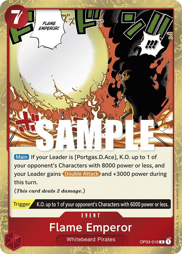 One Piece TCG OP03-016 Flame Emperor Rare One Piece TCG OP03-016 Flame Emperor Rare