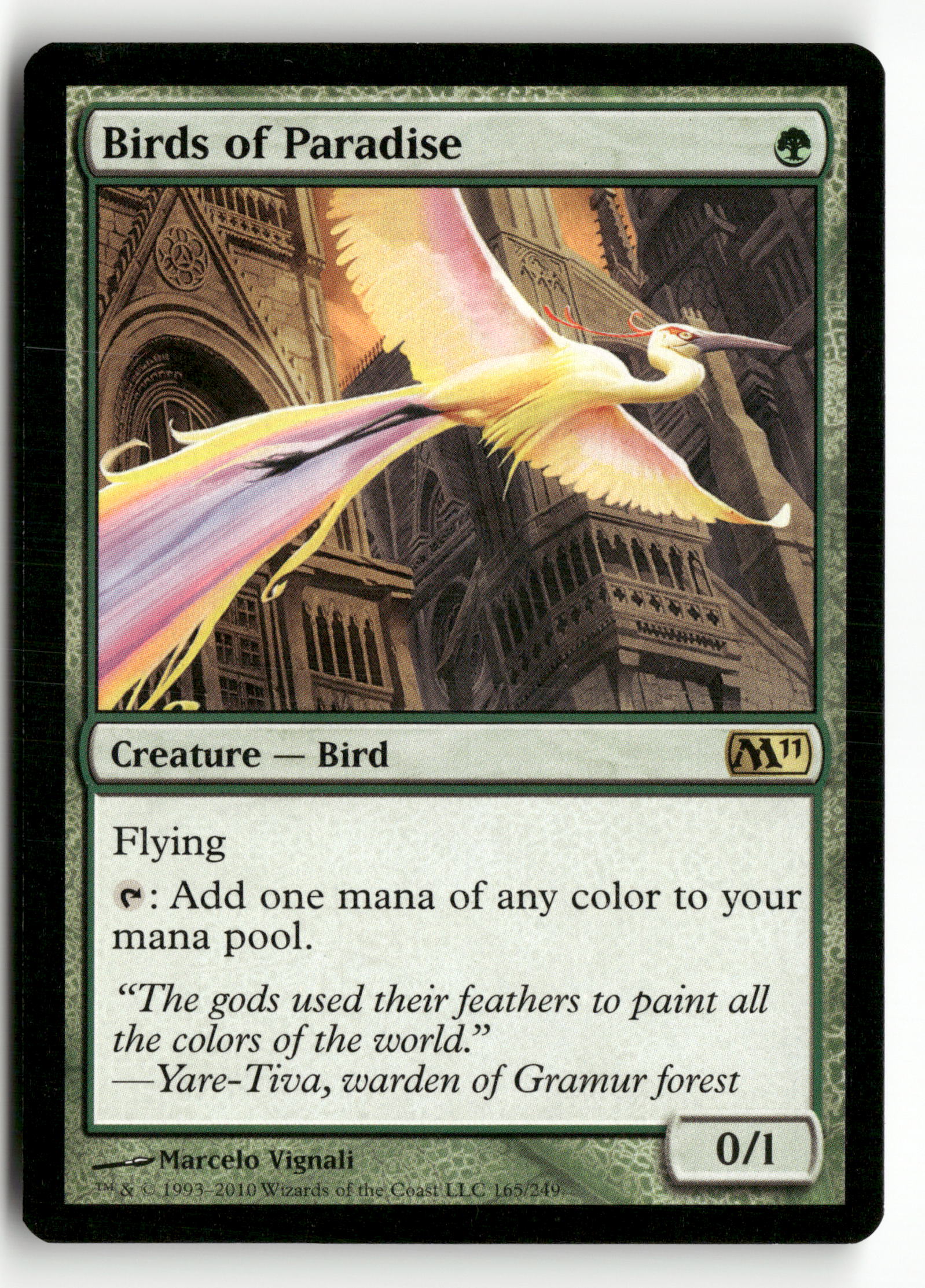 2010 MTG Magic The Gathering Magic 2011 (M11) 165/249 Birds of Paradise 
