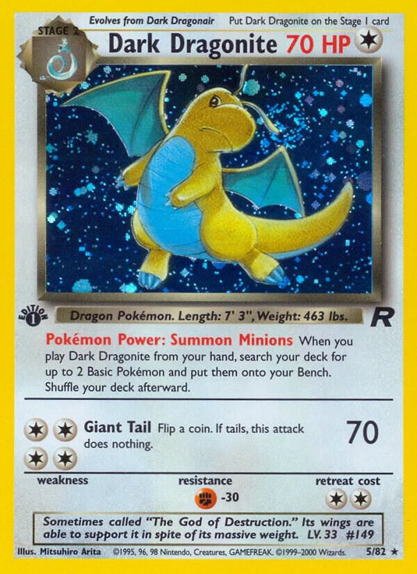 Dark Dragonite 05/82 (Team Rocket)  - 1st Edition Holofoil