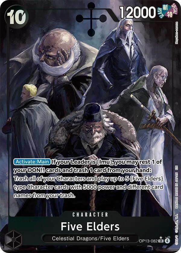 Five Elders OP13-082 (Carrying On His Will)  - Alternate Art Foil