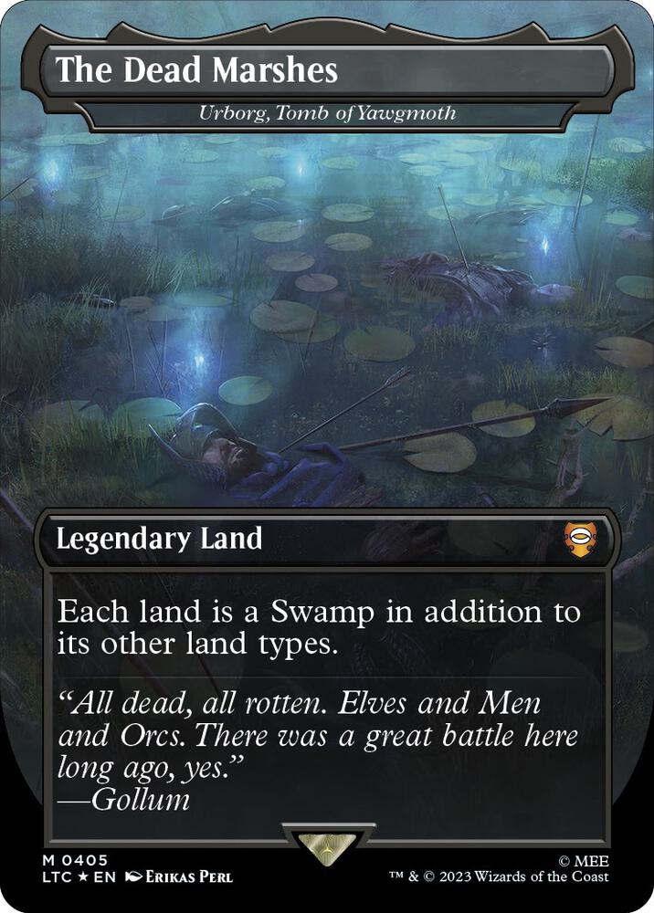 The Dead Marshes Urborg Tomb of Yawgmoth Borderless Surge Foil 405 (Commander: The Lord of the Rings: Tales of Middle-earth)  - Borderless Surge Foil
