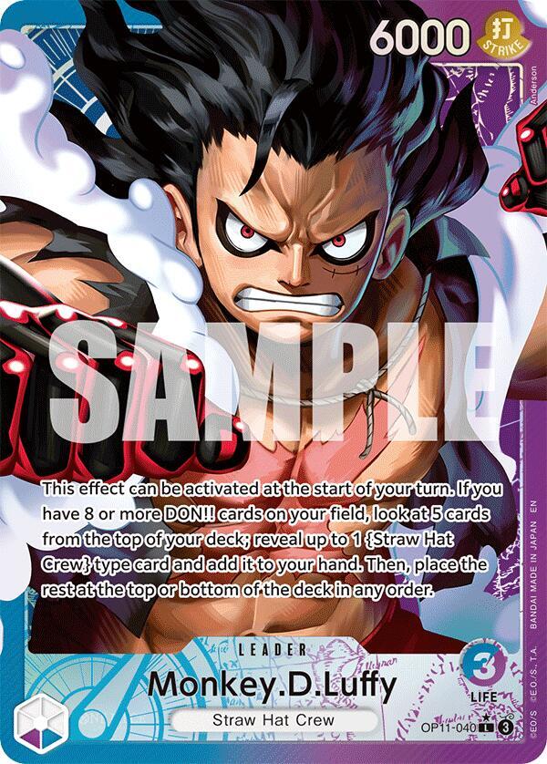 Monkey.D.Luffy OP11-040 (A Fist of Divine Speed)  - Alternate Art Foil