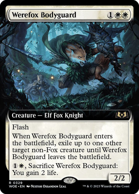 Werefox Bodyguard 329/276 (Wilds of Eldraine)  - Extended Art Foil