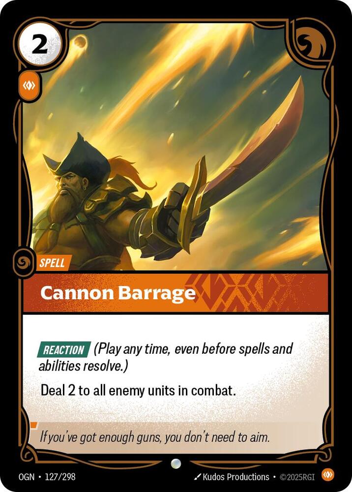 Cannon Barrage 127/298 (Origins)  - Foil