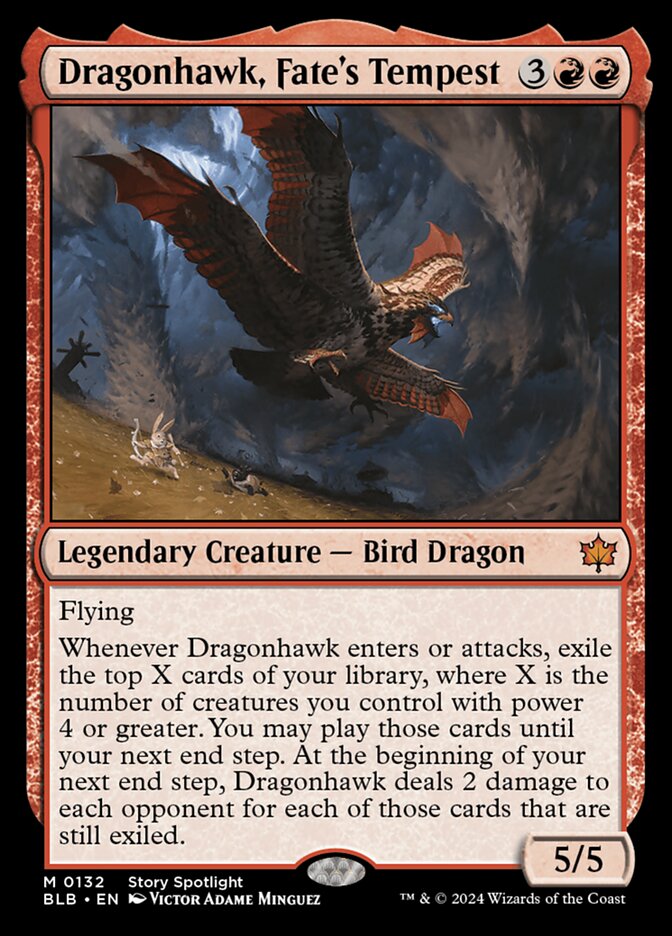 Dragonhawk, Fate's Tempest 132 (Bloomburrow) 