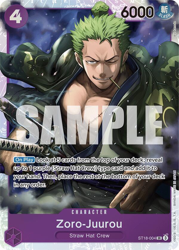 Zoro Juurou ST18-004 (Starter Deck 18: PURPLE Monkey.D.Luffy)  - Foil