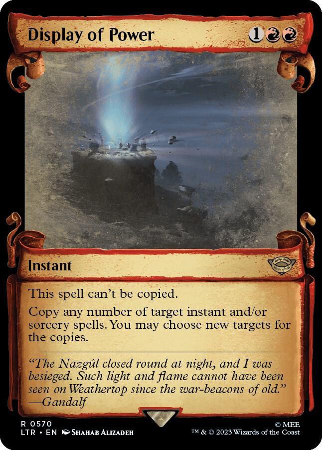 Display of Power 570 (Universes Beyond: The Lord of the Rings: Tales of Middle-earth)  - Showcase Scroll Foil