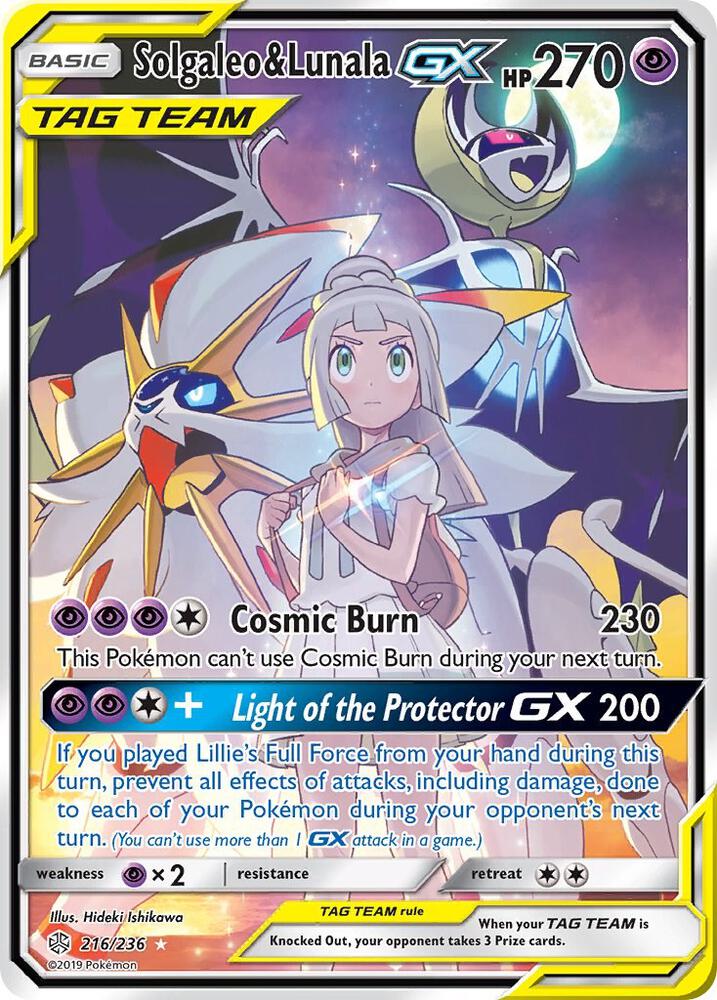 Solgaleo and Lunala GX 216/236 (SM - Cosmic Eclipse)  - Holofoil
