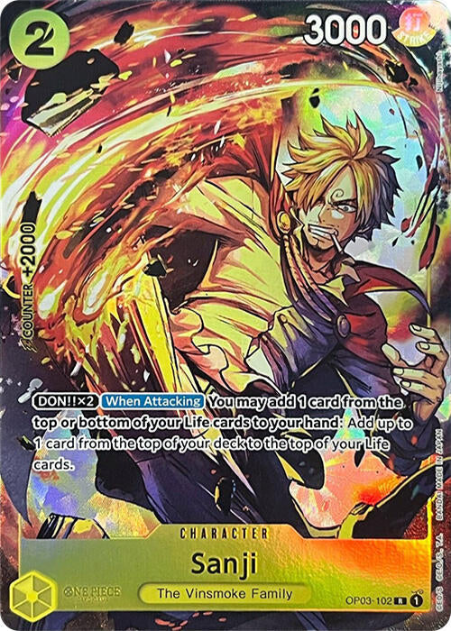 Sanji (PCC Fest 23-24) OP03-102 (One Piece Promotion Cards)  - Full Art Foil