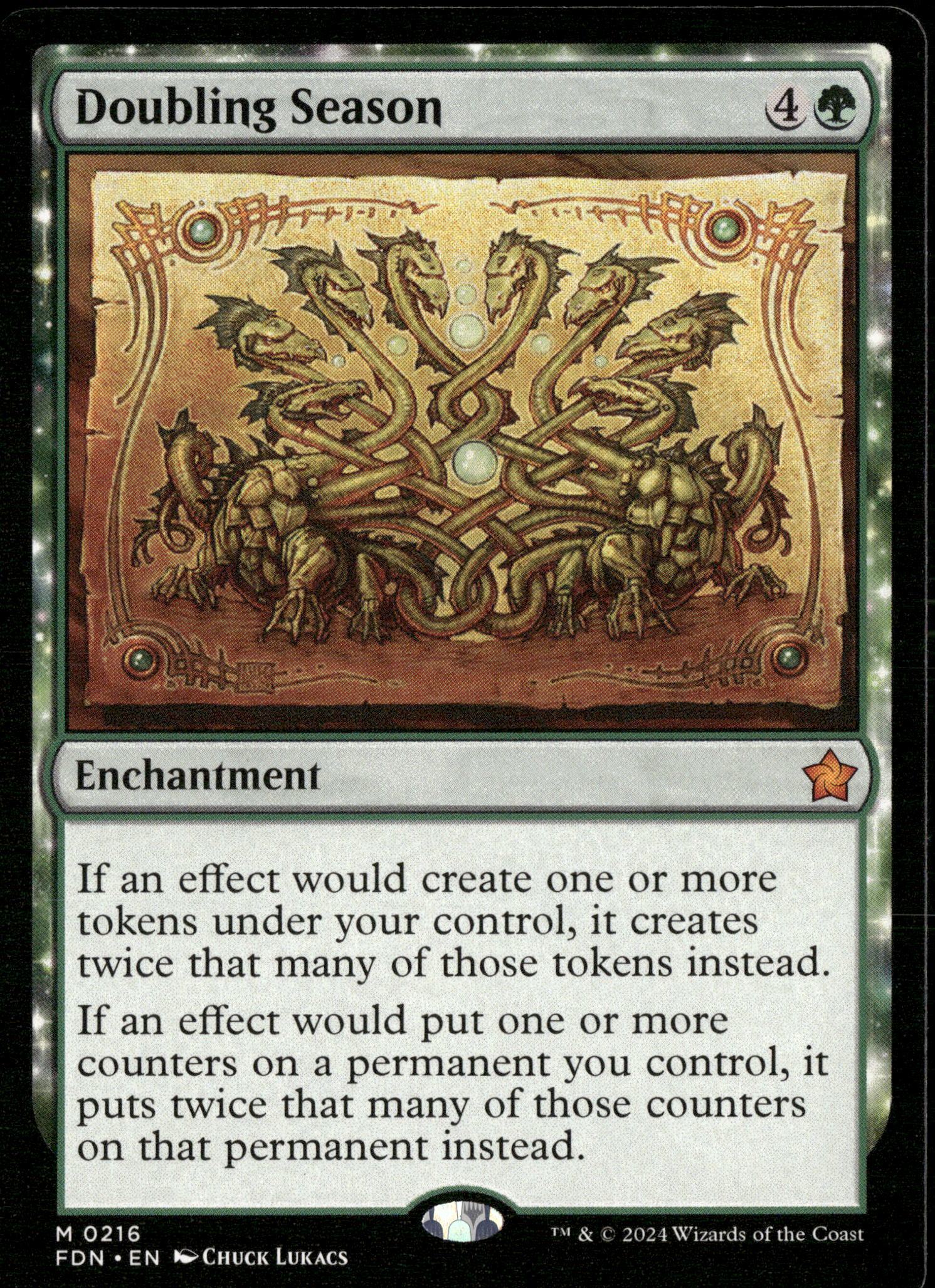 Magic The Gathering Foundations 216 Doubling Season M NM